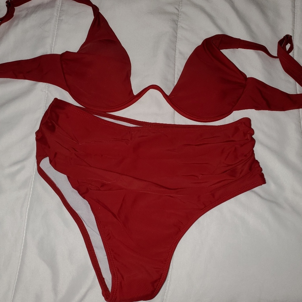 Red bathing suit